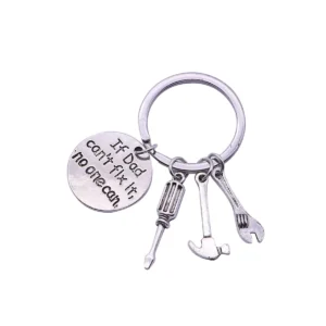 Key Chain Man Gift Wrench Keychain Commemorate Father Birthday Tools for Ring Men