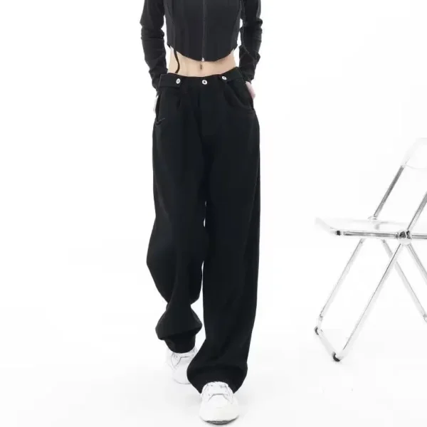 Autumn Winter American Vintage Women Flare Jeans Camouflage High Waist Street Casual Trousers Baggy Hip-hop Denim Pants Y2K - Image 6