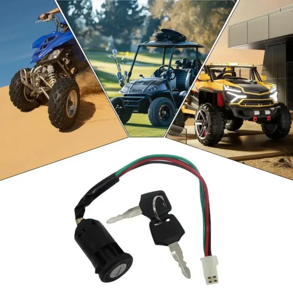 Key Ignition Switches Waterproof Female Switches Lock Dustproof Plug Automotive Accessories Replacement Starter Parts For Bikes - Image 5