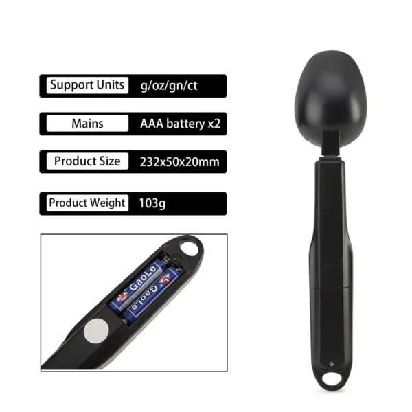 500g/0.1g Electronic Spoon Scale Measuring Cup Portioning Tea Flour Spices Medicine Kitchen Tool Accessories - Image 5