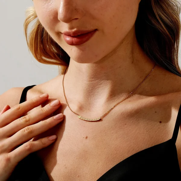 Fashion Simple Stainless Steel Zirconium Nail Necklace Daily Jewelry Necklace For Women Delicate Small Pendant As Gifts - Image 2