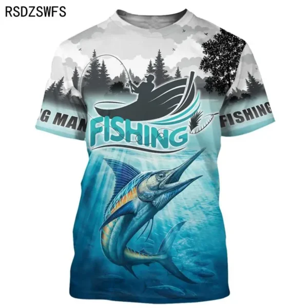 Fashion 3D Carp Fishing Men Women Summer T Shirt Street Trendy All Match O-Neck Short Sleeve Oversized Male T Shirt Men Clothing - Image 6
