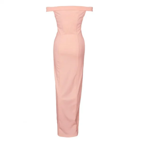 Women Evening Dress Elegant Prom Maxi Dress Off Shoulder Backless Split Hem Women's Evening Gown for Party High Waist Slim Fit - Image 3