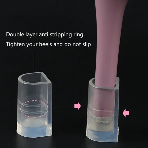 1Pair Silicone Heel Protectors Stoppers Latin Stiletto Dancing Covers Antislip High Heeler Bridal Wedding Shoes Accessories - Image 2