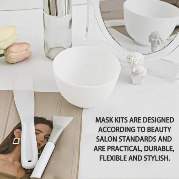 Face Mask Mixing Bowl Set Facial Skin Care Tools Kit Silicone Mask Brush Facial Applicator Spatula Measure Spoon Beauty Supplies - Image 3