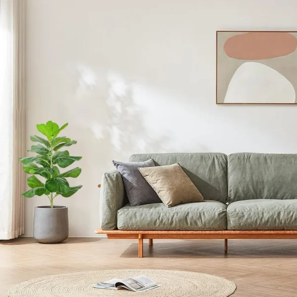 30.5" Little Artificial Fiddle Leaf Fig Tree/Faux Ficus Lyrata for Home Office Decoration - Image 3