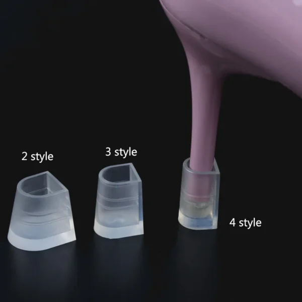 1Pair Silicone Heel Protectors Stoppers Latin Stiletto Dancing Covers Antislip High Heeler Bridal Wedding Shoes Accessories - Image 3