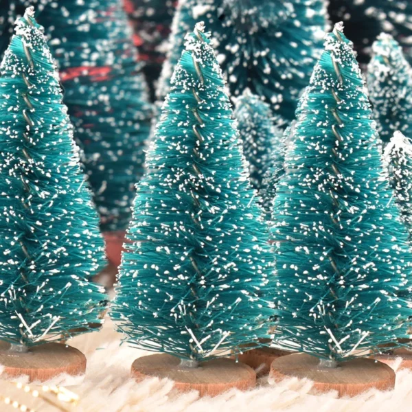Dollhouse Decor Christmas Tree Decoration Holiday Decoration Iron Base Miniature Village Decor Christmas Scene - Image 5