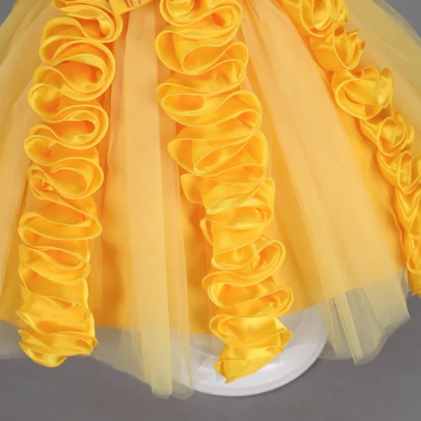High Quality Lace Flower Tassel Dress for Girls Elegant Party Wedding Evening Bridesmaid Tulle Dresses Formal Occasion Costumes - Image 3