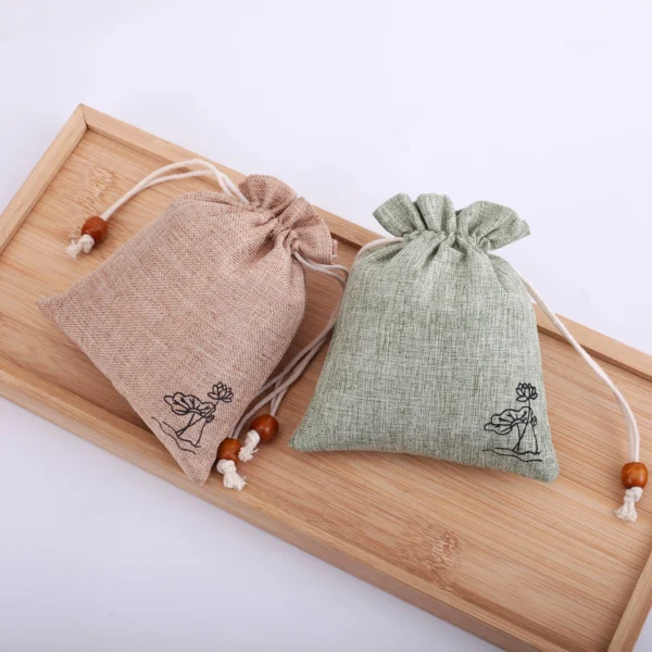 7 Colors Linen Gift Bag Jewellery Bag For Buddha Beads Linen Jewellery Bag For Cosmetic Organizer Travel Jewelry Storage - Image 6