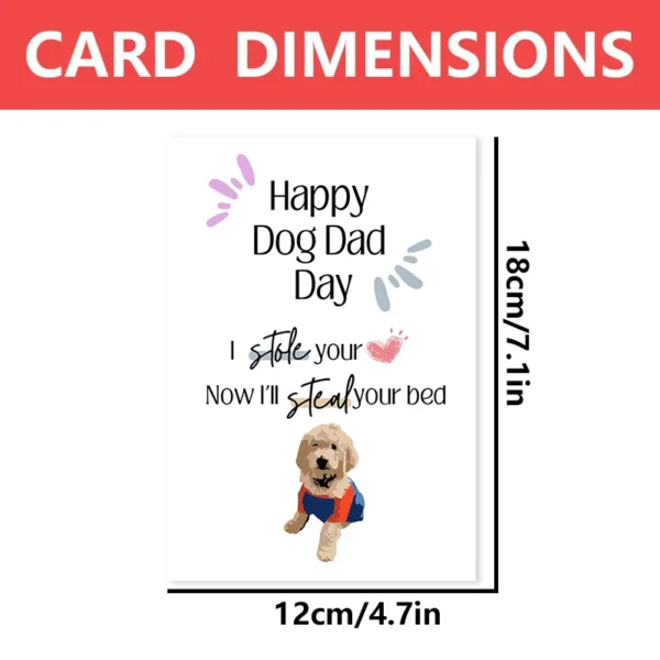 1 pc Funny Father’s Day Card for Dog Dads Creative Cards. The perfect gift for your pet family. - Image 2