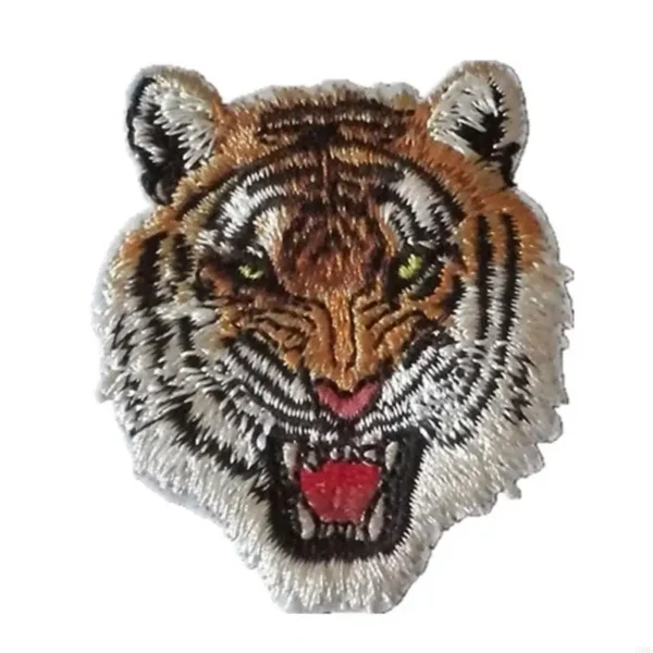 49ME Iron on Patches Roaring Tiger Embroidered Patch Sew On for Arts Crafts DIY Decor Jeans Jackets Clothing Bags Caps - Image 3
