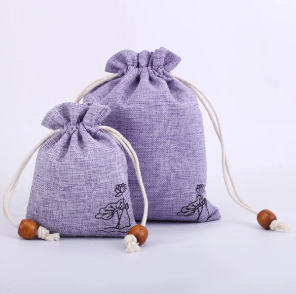 7 Colors Linen Gift Bag Jewellery Bag For Buddha Beads Linen Jewellery Bag For Cosmetic Organizer Travel Jewelry Storage - Image 3