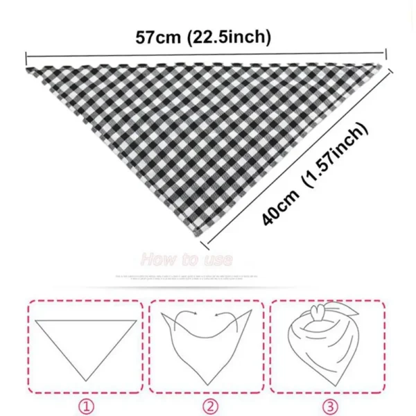 New Scottish Cotton Dog Saliva Towel Puppy Collar Bow Ties Neckerchief Triangle Scarf Dog Bandana Cat Kerchief Pet Supplies - Image 3