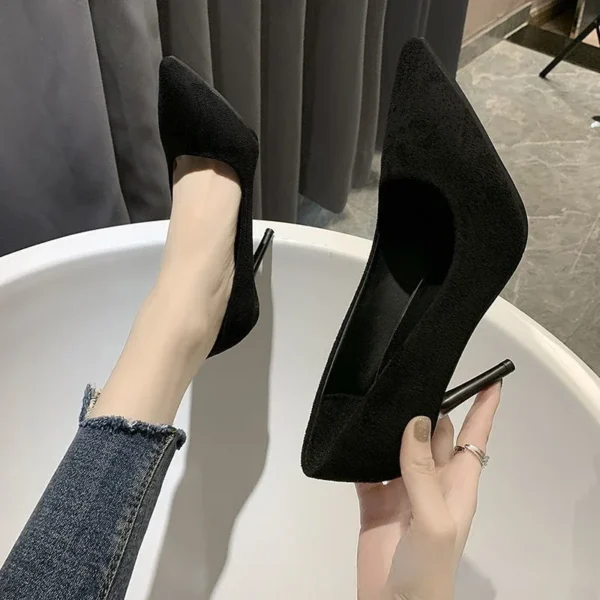 Woman Pumps New High Heels Stiletto Pump Single Shoes Female Office Shoes Ladies Black Pointed Toe Sexy Party Wedding Shoes - Image 6