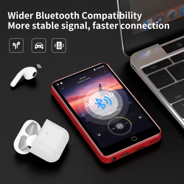 ZAQE MP3 player supports Bluetooth and WiFi, MP3 MP4 player supports Spotify Audible、Pandora， Up to 512 GB - Image 2