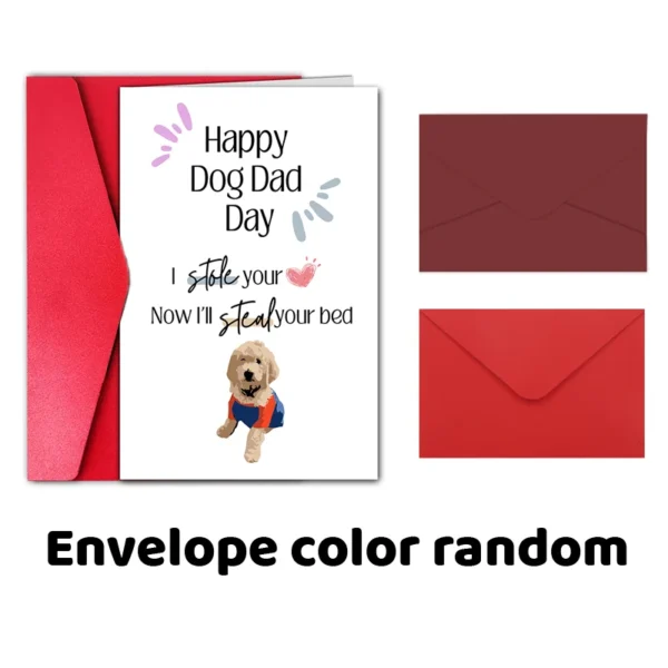 1 pc Funny Father’s Day Card for Dog Dads Creative Cards. The perfect gift for your pet family. - Image 3