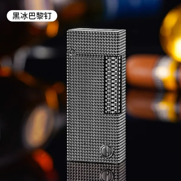 2025 High-end Side-sliding Grinding Wheel Butane Gas Lighter, Beautifully Carved, Fashionable, Narrow Version, Holiday Gift - Image 6