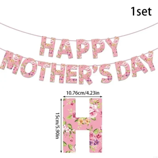 F19B Happy Mother’s Day Flag Party Supplies Mothers Day Flag for Women Celebration