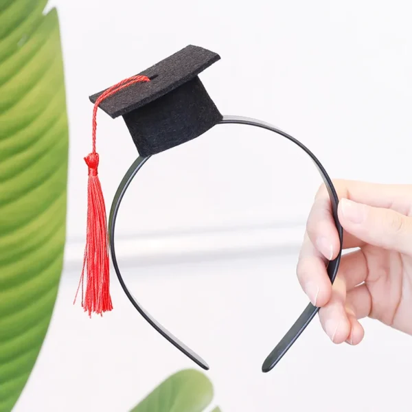 2025 Graduation Tassel Hat Mini Doctoral Cap Clip Graduation Hat Party Stereoscopic Headdress Graduation Hair Decoration - Image 4