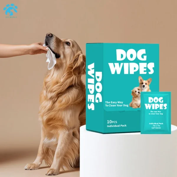 Pet No-rinse Wipes 10pcs/pack Safe Bath Cleaning Wipes Dry Cleaning Lickable Cat Dog Deodorizing Care Special Wet Wipes