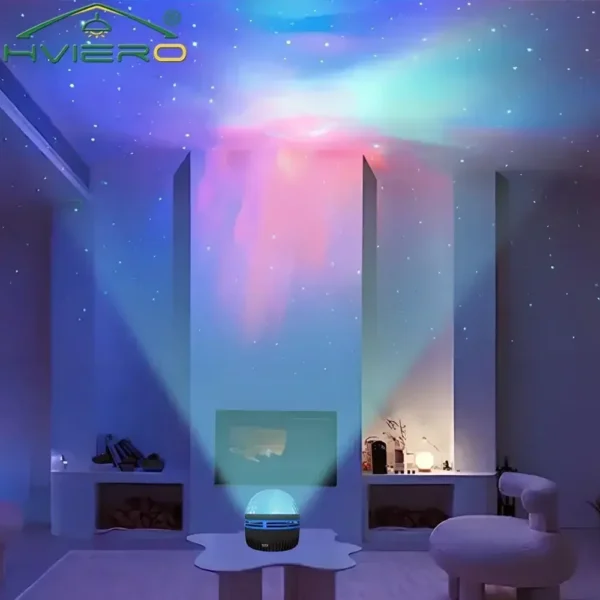 Mini Starry Sky Projection Lamps LED 7 Color Patterns Remotes Control Multifunctional Polar Night Light Party Bedroom Atmosphere - Image 4