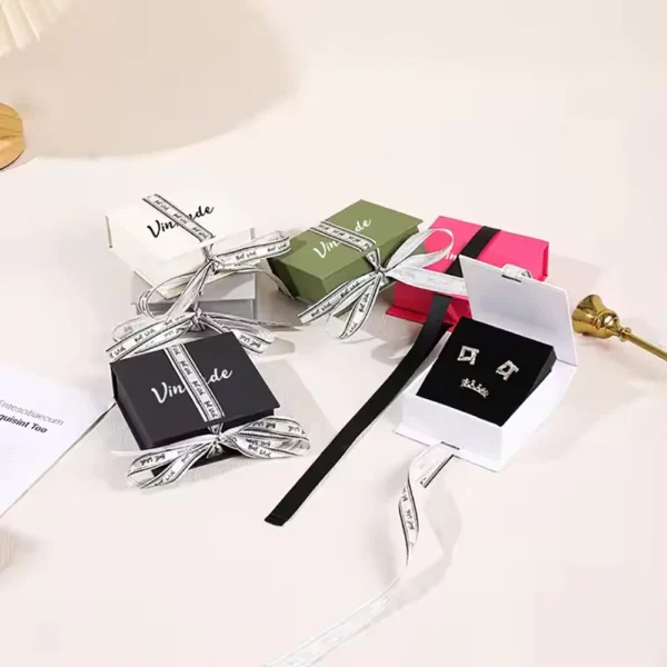 Eau De Parfum Lipstick Set in Bow Flip Book Box with Custom Logo Also Perfect as Jewelry Packaging for Rings Earrings Necklaces - Image 5