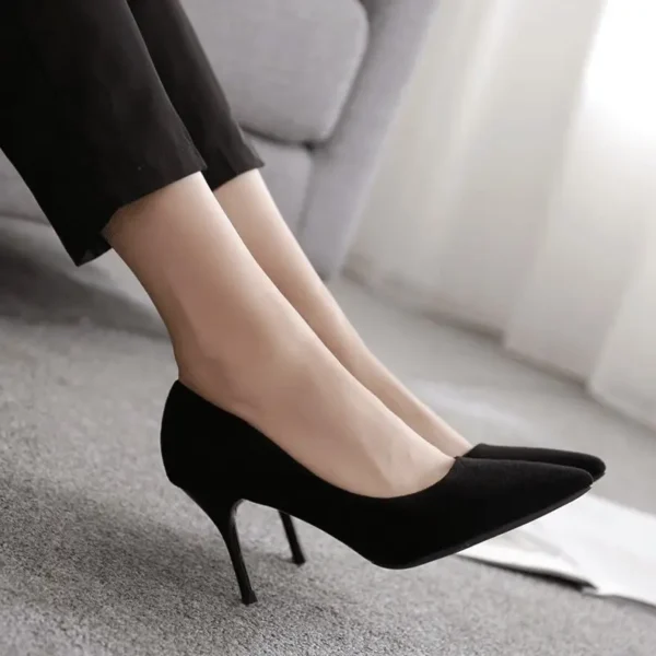 Woman Pumps New High Heels Stiletto Pump Single Shoes Female Office Shoes Ladies Black Pointed Toe Sexy Party Wedding Shoes - Image 4