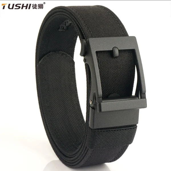 TUSHI Tactical Belt Hard Military Belt for Men Metal Automatic Buckle IPSC Gun Belt Nylon Outdoor Sports Girdle EDC Accessories