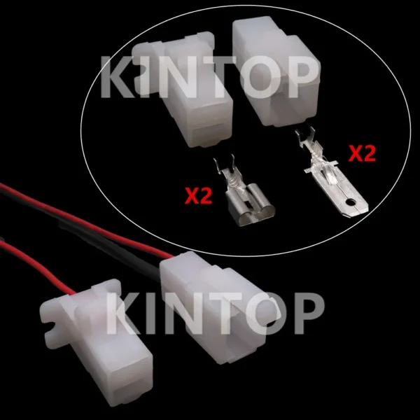 1 Set 2 Pins 6120-3523 6110-4623 Automobile Electric Wiring AC Assembly Plastic Housing Unsealed Connector Auto Accessories