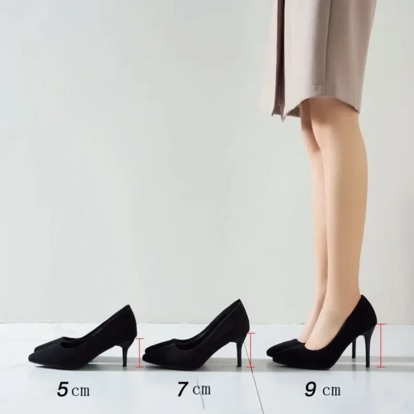 Woman Pumps New High Heels Stiletto Pump Single Shoes Female Office Shoes Ladies Black Pointed Toe Sexy Party Wedding Shoes - Image 3