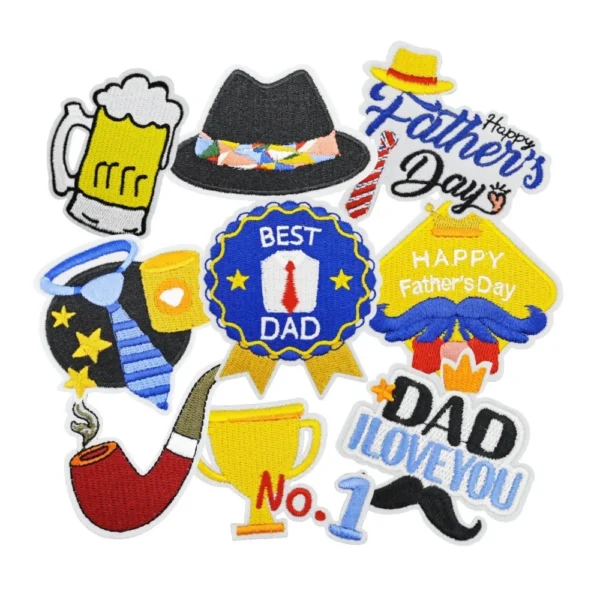 Father Patch Decoration Cloth Stickers Theme Supplies Arrangement Embroidery Supplies Iron on Patches Appliques for Clothing - Image 2