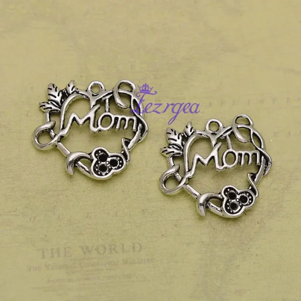 10pcs/lots Mother’s Day Super Mom Charms Mama Grandma Pendants For Diy Necklace Keychain Jewelry Making Supplies Accessories - Image 2