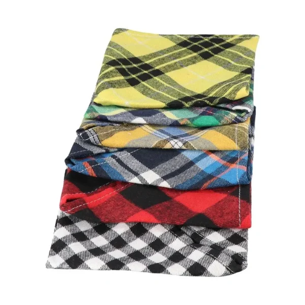 New Scottish Cotton Dog Saliva Towel Puppy Collar Bow Ties Neckerchief Triangle Scarf Dog Bandana Cat Kerchief Pet Supplies - Image 2