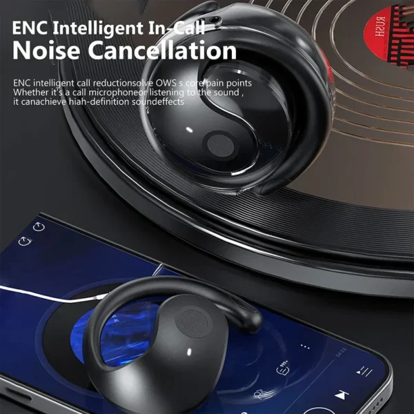 ERSHEN Headphones Bone Conduction Earphone Open Ear Sports Bluetooth Headphones Wireless Earbuds With Noise Cancellation - Image 3