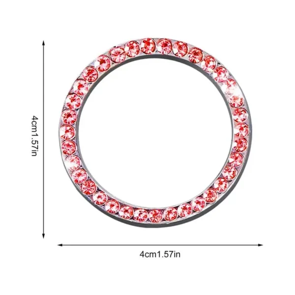 Car Start Switch Button Auto Decorative Diamond Stickers Adhesive Ring Trims Protective Cover Car Accessories Car Interior Decor - Image 6