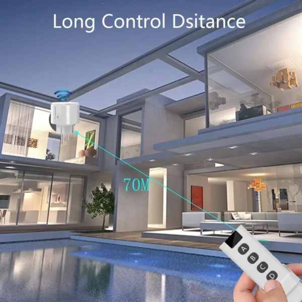 Wireless Remote Control Socket Switch Remote ON OFF Electrical Outlets 220V 4000W 15A EU FR Plug for Home Appliance Fan Light - Image 5