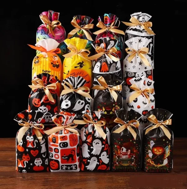New Halloween packaging bags, rabbit ears, pumpkin candy bags, snack bags, baked cookie bags, gift bags