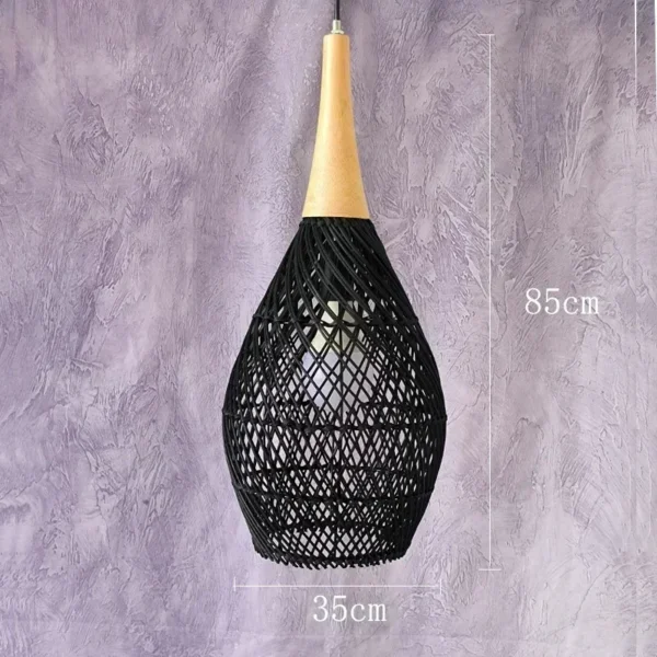 Japanese Wabi Sabi Pendant Lights Handmade Rattan Lamp for Bedroom Dining Room Restaurant Kitchen Light Fixtures Loft Luminaries - Image 5