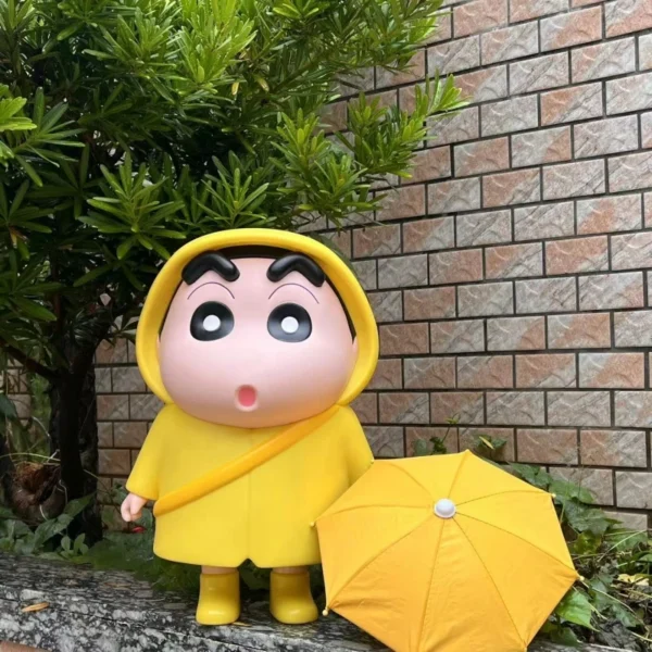 40cm Large Size Raincoat Crayon Shin Chan Desktop Ornament Game Peripheral Series Anime Pvc Model Trendy Play Toys Birthday Gift - Image 6