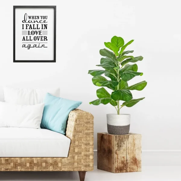 30.5" Little Artificial Fiddle Leaf Fig Tree/Faux Ficus Lyrata for Home Office Decoration - Image 4