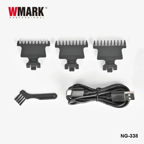 WMARK NG-338 Hair Trimmer for Men DLC Blade with Base Charger Cordless Professional Finishing Machine Hair Cutting Hair Clipper - Image 4
