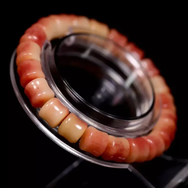 Natural Full Blood Camel Bone Bracelet Wheel Old Bucket Beads Fidelity Bone Art Hand String Collection High-end Wen Play Men's - Image 3