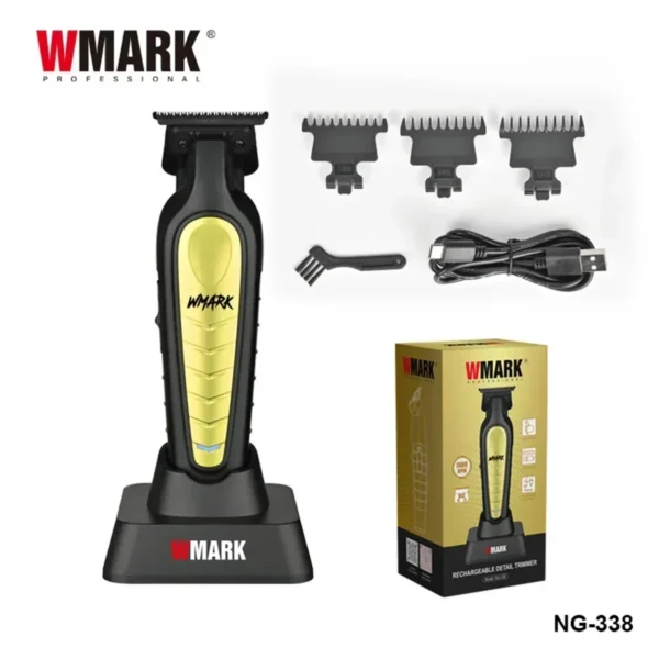 WMARK NG-338 Hair Trimmer for Men DLC Blade with Base Charger Cordless Professional Finishing Machine Hair Cutting Hair Clipper - Image 6