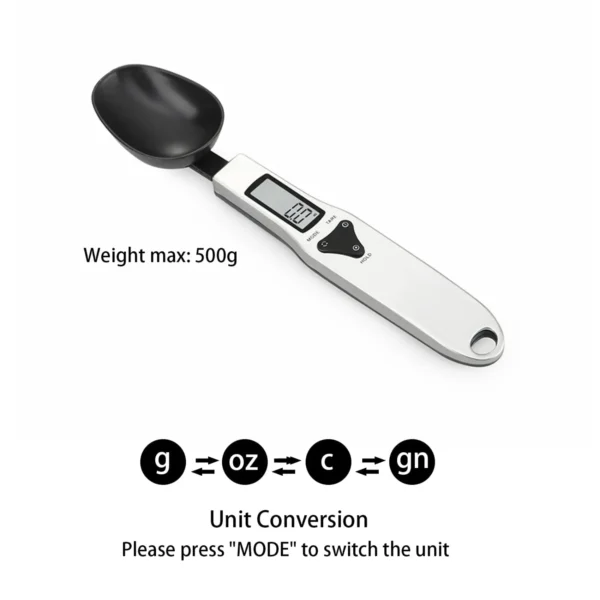 500g/0.1g Electronic Spoon Scale Measuring Cup Portioning Tea Flour Spices Medicine Kitchen Tool Accessories - Image 3