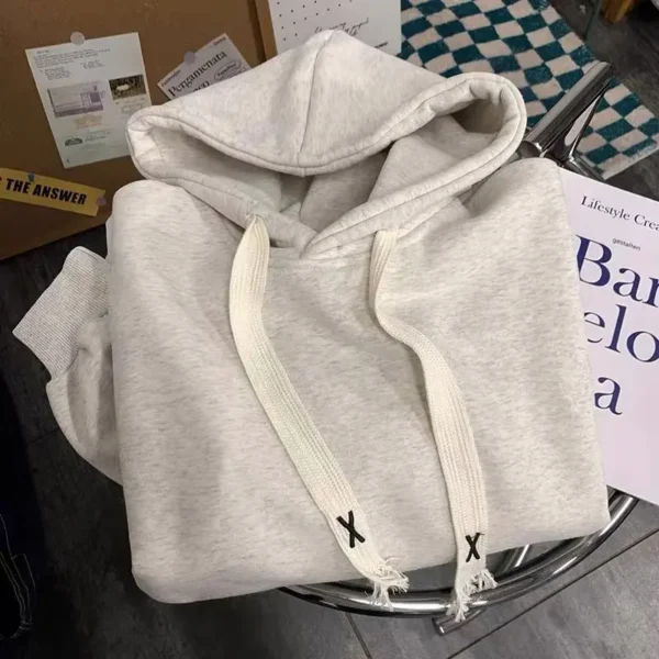 Men Hoodies Pullover Sweatshirts Hooded Solid Long Sleeve Sweatshirt Pockets Spliced Casual Spring Loose Fit 2025 Sports - Image 4
