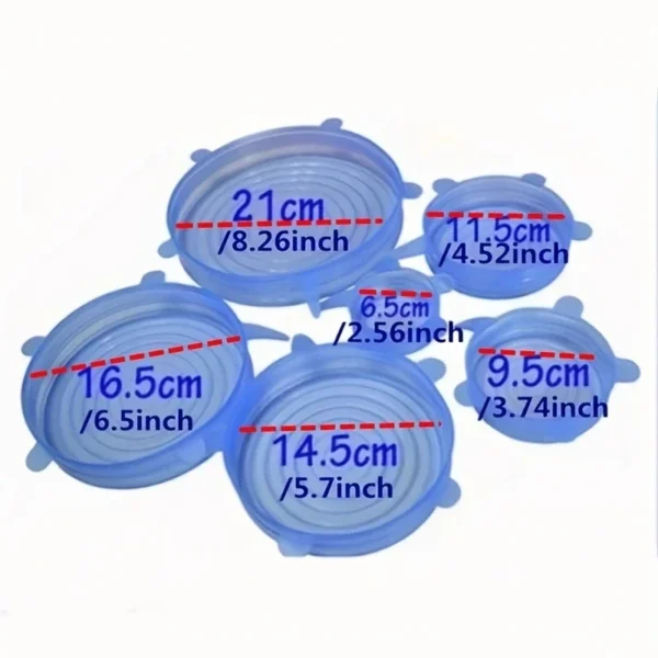 Silicone Stretch Lids Reusable Universal Round Square Silicone Food Wrap Bowl Pot Lid Silicone Cover Pan Cooking Kitchen Stuff - Image 2