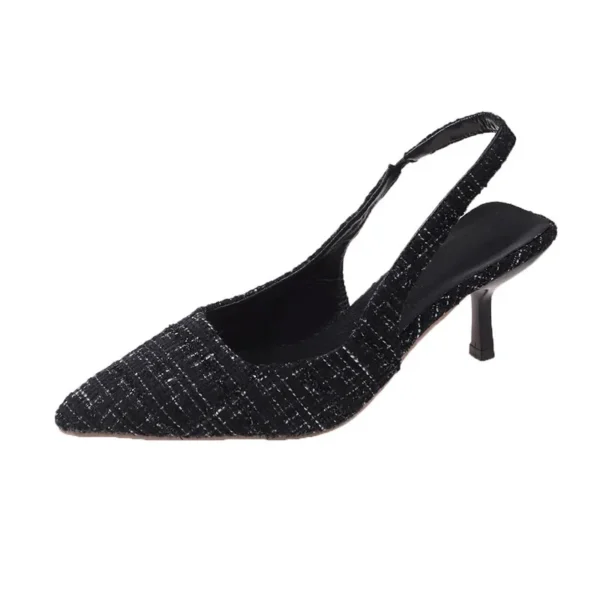 2025 Women's Fashion High Heel Sandals Slim Stiletto Pointed Toe Slip-On Summer Party & Daily Wear Covered-Toe Dress Shoes - Image 5
