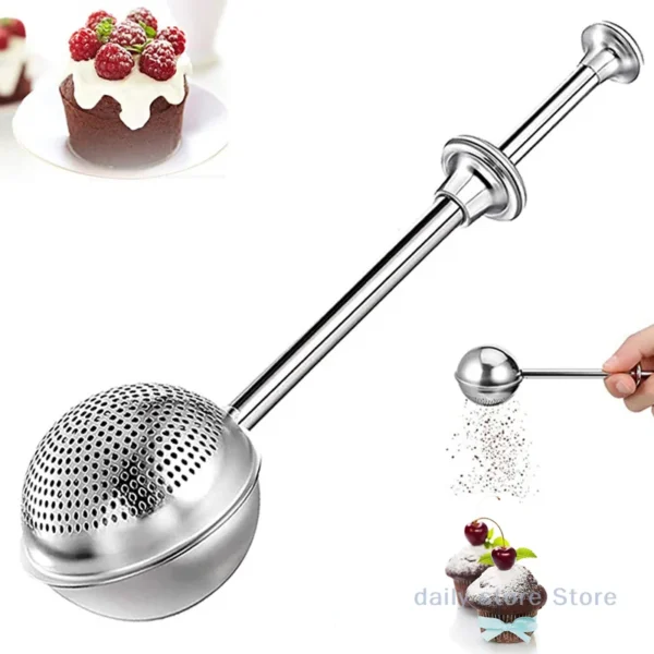 Flour Filter Spoon Baker Dusting Wand For Sugar Flour Spices Spoon Kitchen Tool