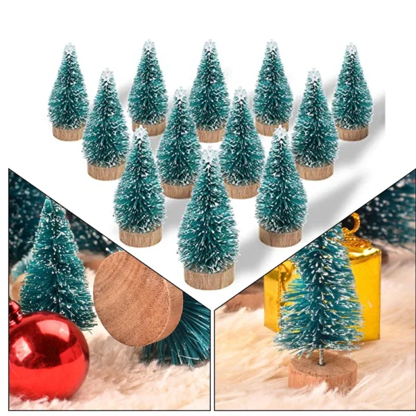 Dollhouse Decor Christmas Tree Decoration Holiday Decoration Iron Base Miniature Village Decor Christmas Scene - Image 6